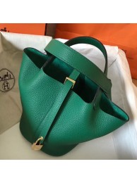 First-class Quality Hermes Vert Vertigo Picotin Lock MM 22cm Handmade Bag HT00518