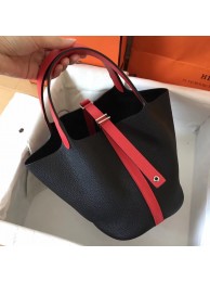 Hermes Bicolor Picotin Lock PM 18cm Black Bag HT00328