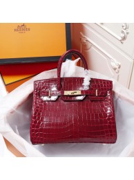 Hermes Birkin 30cm Bag In Red Cowhide Material HT00339