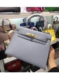 Hermes Bule Box Kelly Retourne 32cm Handmade Bag HT00754