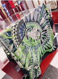 Hermes Black Sangles en Zigzag Silk Scarf HT00794
