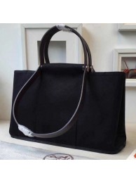 Hermes Cabag Elan Bag In Black Canvas HT00605