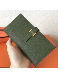 Hermes Canopee Clemence Bearn Gusset Wallet HT01297