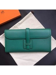 Hermes Dark Green Epsom Jige Elan 29 Clutch HT00801