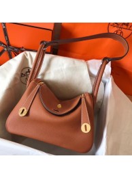 Hermes Gold Lindy 26cm Clemence Handmade Bag HT00746