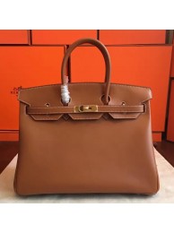 Hermes Gold Swift Birkin 35cm Handmade Bag HT00810