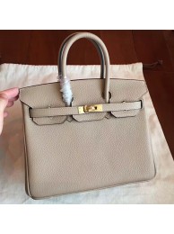 Hermes Grey Clemence Birkin 25cm Handmade Bag HT01155