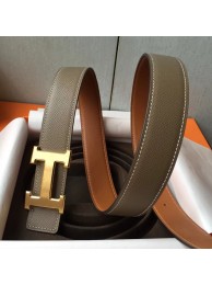 Hermes H Belt Buckle &amp; Taupe Epsom 32 MM Strap HT00490
