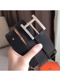 Hermes James 35MM Belt In Black Box Calfskin HT00205