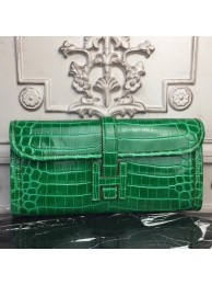 Hermes Jige Elan 29 Clutch In Bambou Crocodile Leather HT00804