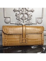 Hermes Jige Elan 29 Clutch In Camarel Crocodile Leather HT01190