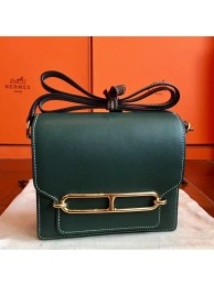 Hermes Mini Sac Roulis Bag In Green Swift Leather HT00316