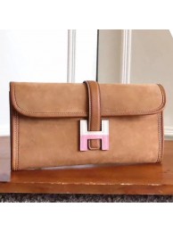 Hermes Ocre Suede Jige Elan 29 Clutch Bag HT00248