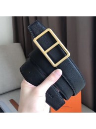 Hermes Officier Belt Buckle &amp; Black 38MM Strap HT00216