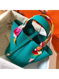 Hot Fake Hermes Blue Paon Picotin Lock PM 18cm Handmade Bag HT00220