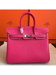 Imitation 1:1 Hermes Rose Tyrien Epsom Birkin 25cm Handmade Bag HT00558