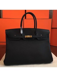 Imitation Hermes Black Clemence Birkin 40cm Handmade Bag HT01264