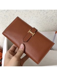 Imitation Hermes Gold Swift Bearn Gusset Wallet HT00633