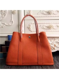 Imitation Hermes Medium Garden Party 36cm Tote In Orange Leather HT00931
