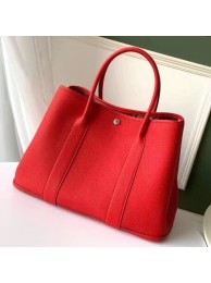New Hermes Red Fjord Garden Party 30cm With Printed Lining HT01087