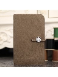 Quality Hermes Dogon Combine Wallet In Etoupe Leather HT01256
