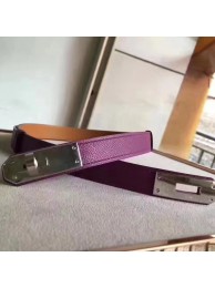 Replica Designer Hermes Cyclamen Epsom Kelly Belt With Palladium Hardware HT01246