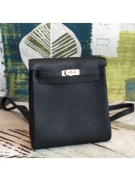 Replica Hermes Black Clemence Kelly Ado PM Backpack HT01107