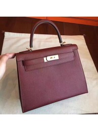 Replica Hermes Bordeaux Epsom Kelly Sellier 28cm Handmade Bag HT00898