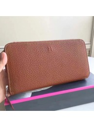 Replica Hermes Brown Clemence Azap Zipped Wallet HT00856