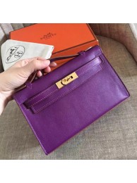 Replica Hermes Cyclamen Swift Kelly Pochette Handmade Bag HT00267