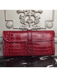 Replica Hermes Jige Elan 29 Clutch In Dark Red Crocodile Leather HT00080