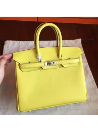 Replica Hermes Soufre Epsom Birkin 25cm Handmade Bag HT00642