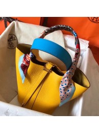 Replica Top Hermes Bicolor Picotin Lock MM 22cm Yellow Bag HT01182