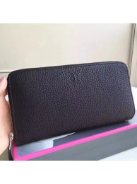 Top Hermes Black Clemence Azap Zipped Wallet HT00974