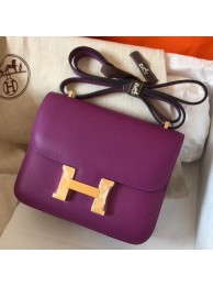 Top Replica Hermes Mini Constance 18cm Cyclamen Epsom Bag HT01240